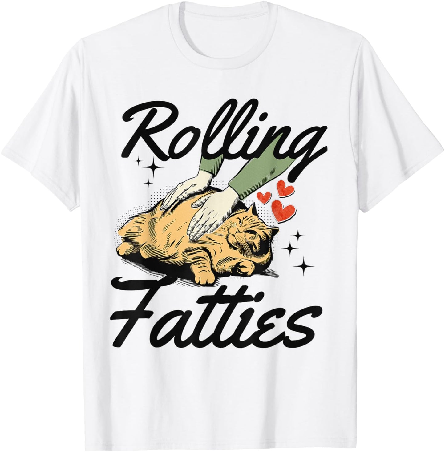 Rolling Fatties Funny Cat T-Shirt