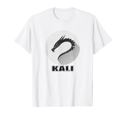 Kali Linux Tee Scratched tagline Dragon logo Open Source Os T-Shirt