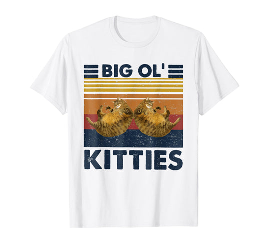 Vintage Big Ol' Kitties Funny Big cat Lover Men Women T-Shirt