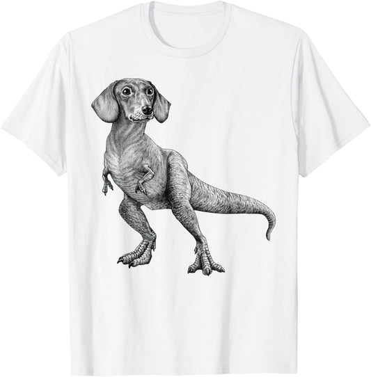 Dachshund Dinosaur T rex T-Shirt