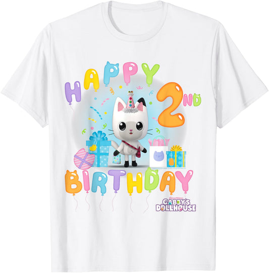 DreamWorks Gabby's Dollhouse Happy 2nd Birthday T-Shirt