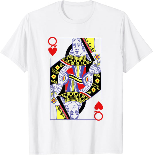 Queen Of Hearts Deck Of Cards Playing Cards Halloween Poker T-Shirt