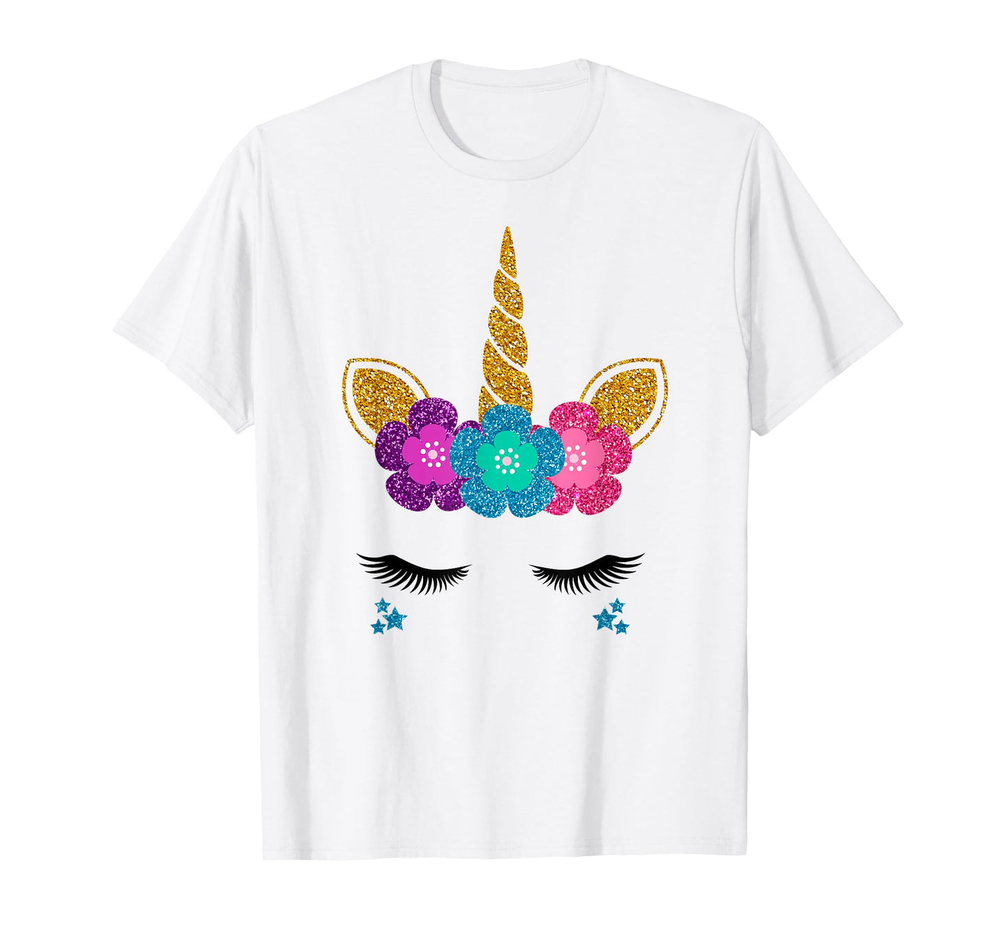 Unicorn Face Halloween Costume Idea And Birthday Outfit T-Shirt