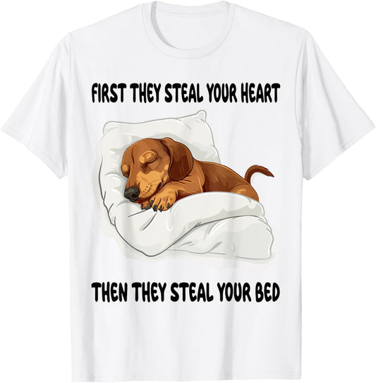 Dachshund Wiener Doxie Sleeping Pajamas Nightgown T-Shirt