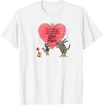 Red and Howling Love has Paws T-Shirt