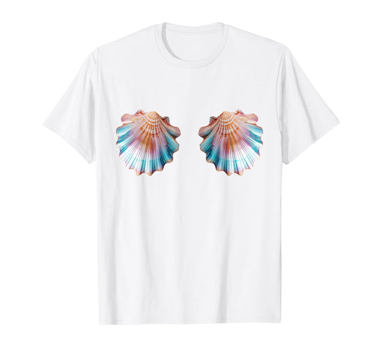 Mermaid, sea, shell, bra, costume, Carnival, party, outfit T-Shirt