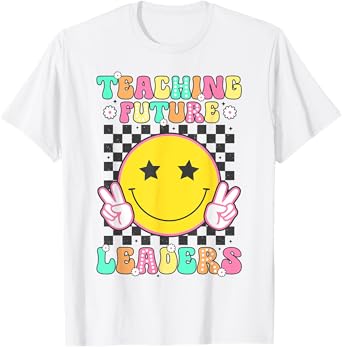 Groovy Teacher Retro Teaching Future Leaders Back To School T-Shirt for Men Women Kids