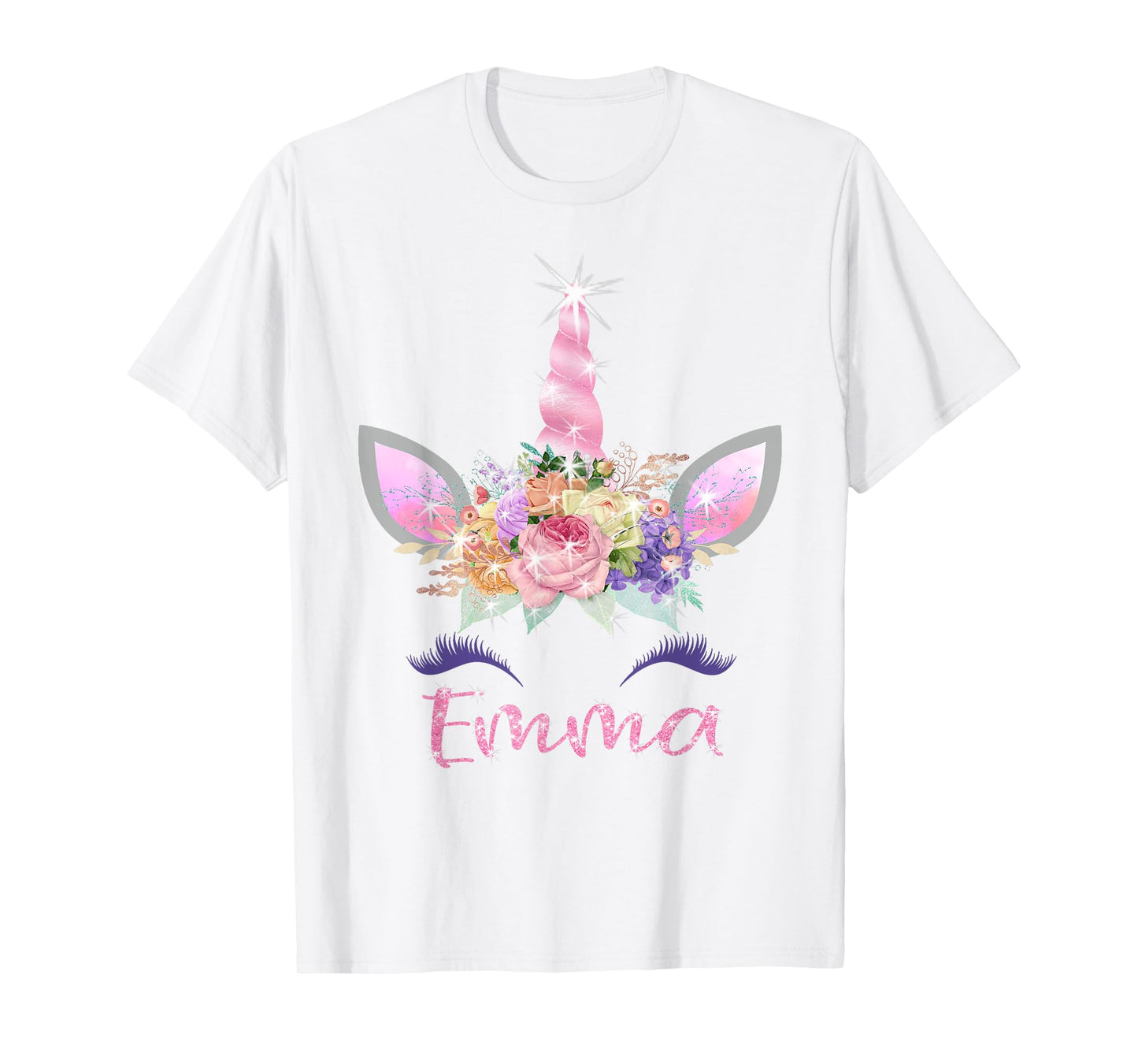 Emma: Unicorn Shirts for Girls with Name