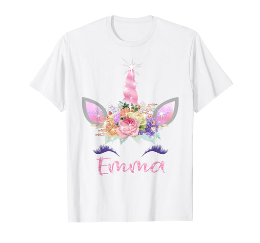 Emma: Unicorn Shirts for Girls with Name