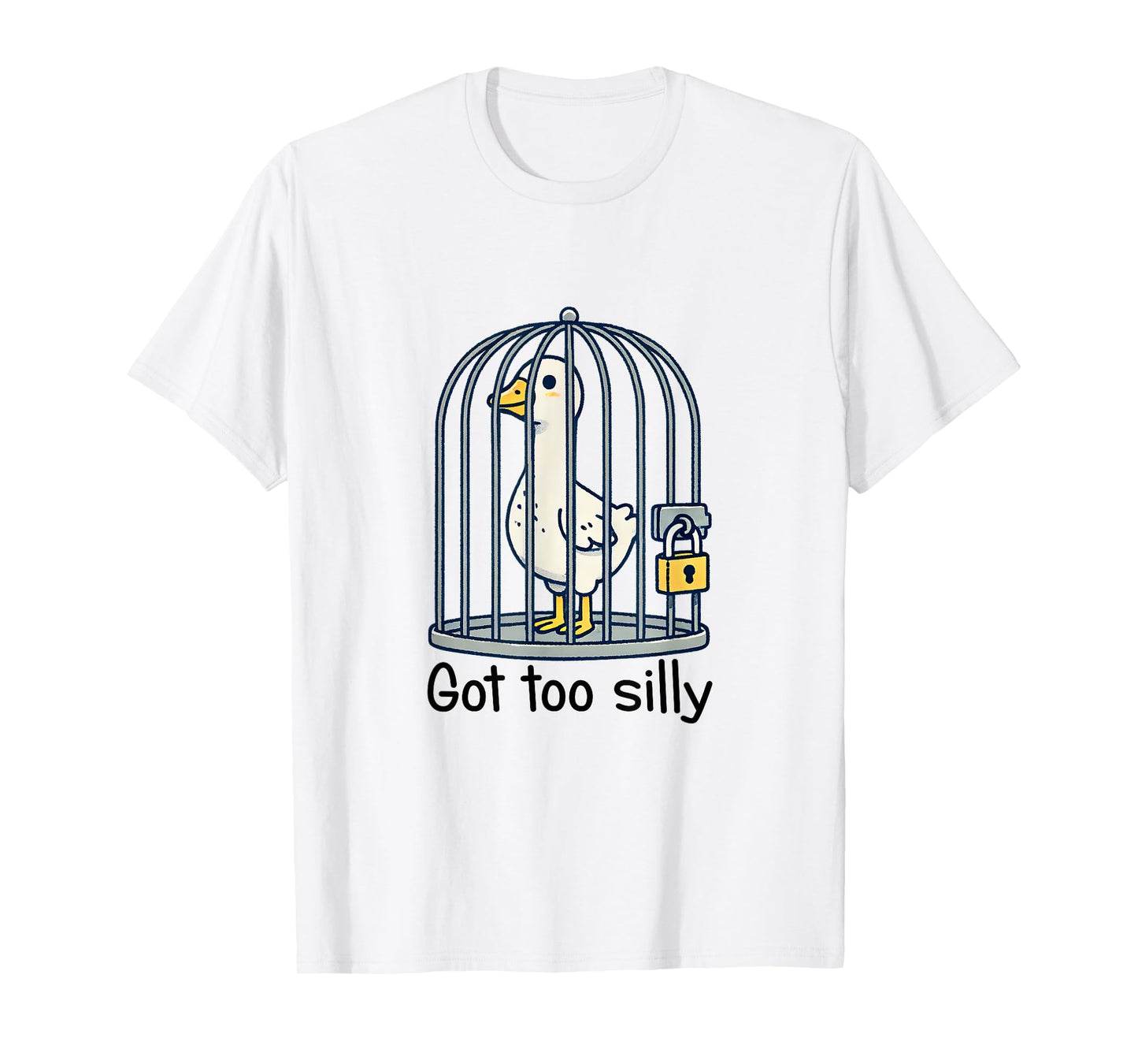 Funny Got Too Silly-Goose Meme Cute Goose Aesthetic Trendy T-Shirt