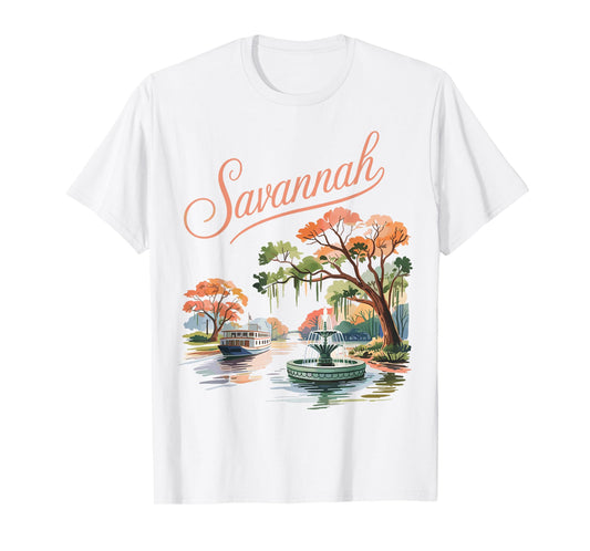 Historic Savannah Georgia Vintage Southern City T-Shirt