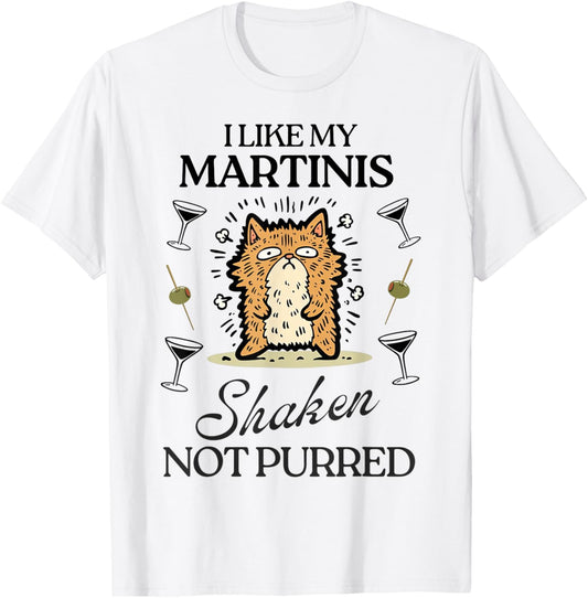 Funny Martini Pun for Cat Lovers T-Shirt