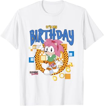 Sonic The Hedgehog Birthday It's My B-Day Amy Rose T-Shirt