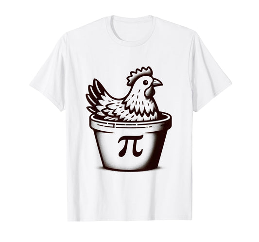 Chicken Pot Pie Funny Math pun Chicken Pot Pi Day T-Shirt