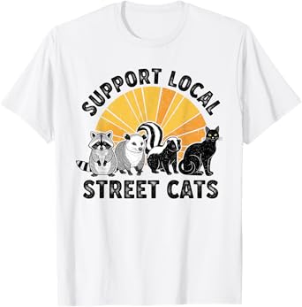 Support Local Street Cats Team Trash Opossum Raccoon Rat T-Shirt