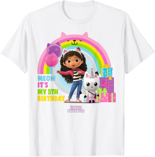 DreamWorks Gabby's Dollhouse 5th Birthday T-Shirt
