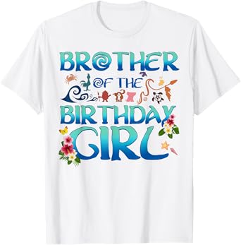 Brother Of The Birthday Girl Cute Oceania Adventure Family T-Shirt