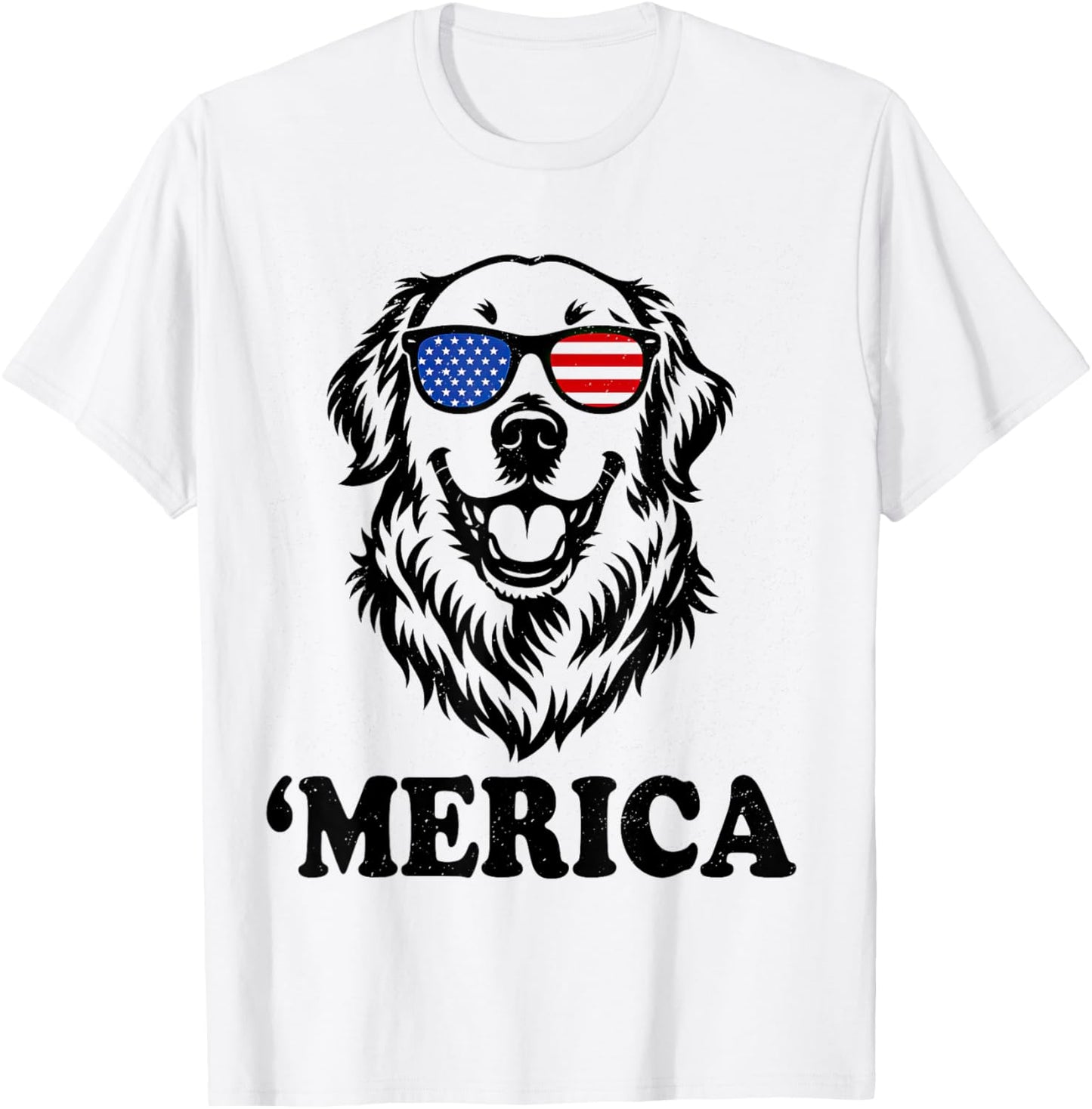 golden retriever 4th of july 'merica T-Shirt