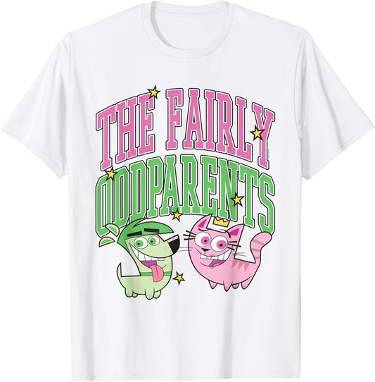 The Fairly OddParents Cosmo Dog and Wanda Cat Cartoon T-Shirt