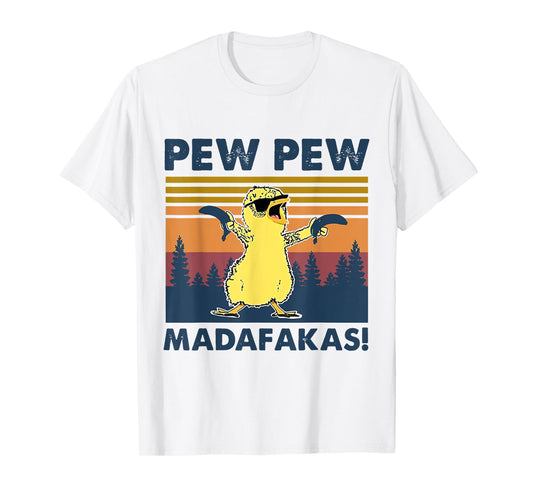 Pew Pew Madafakas Chicken Pew Pew Banana Funny T-Shirt