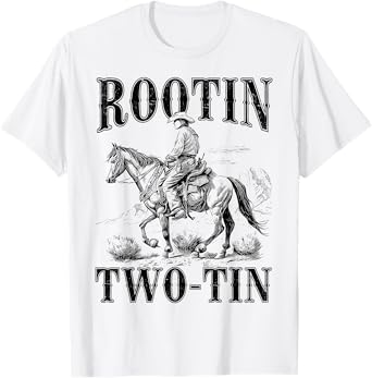 Rootin Two-tin 2nd Birthday 2 Year Old Western Cowboy Bday T-Shirt