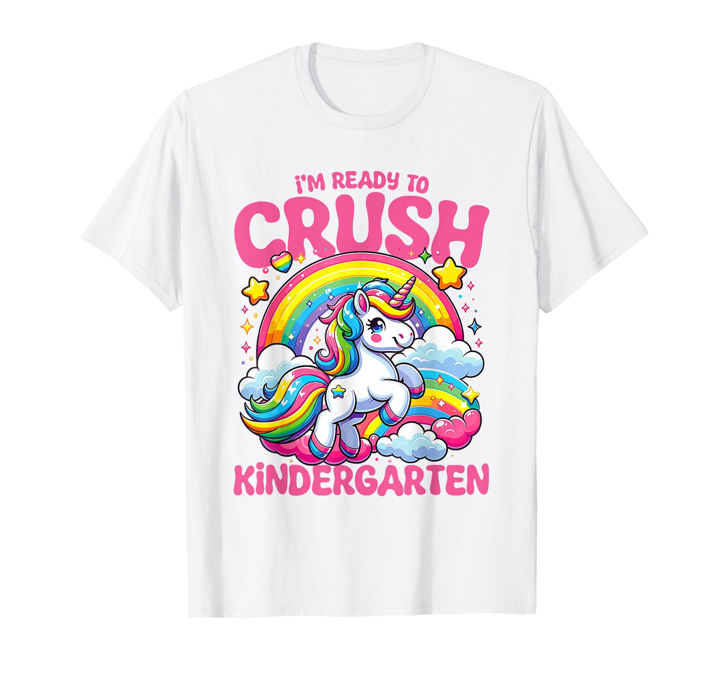 Crush Kindergarten Unicorn Girls Teacher Back to School T-Shirt