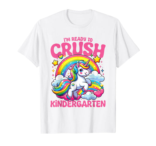 Crush Kindergarten Unicorn Girls Teacher Back to School T-Shirt