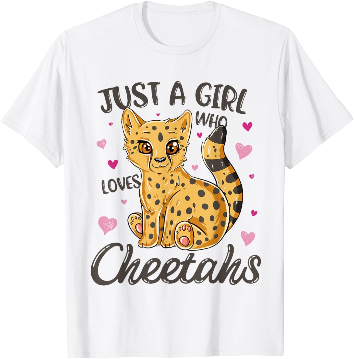 Just A Girl Who Loves Cheetahs Women Cheetah Cat Lover Gift T-Shirt