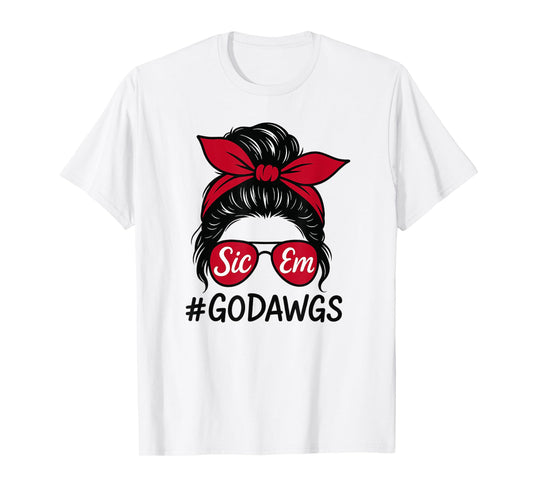 Dawgs Sic Em, Go Dawgs, Sic'Em, Go Bulldog for Women Girls T-Shirt