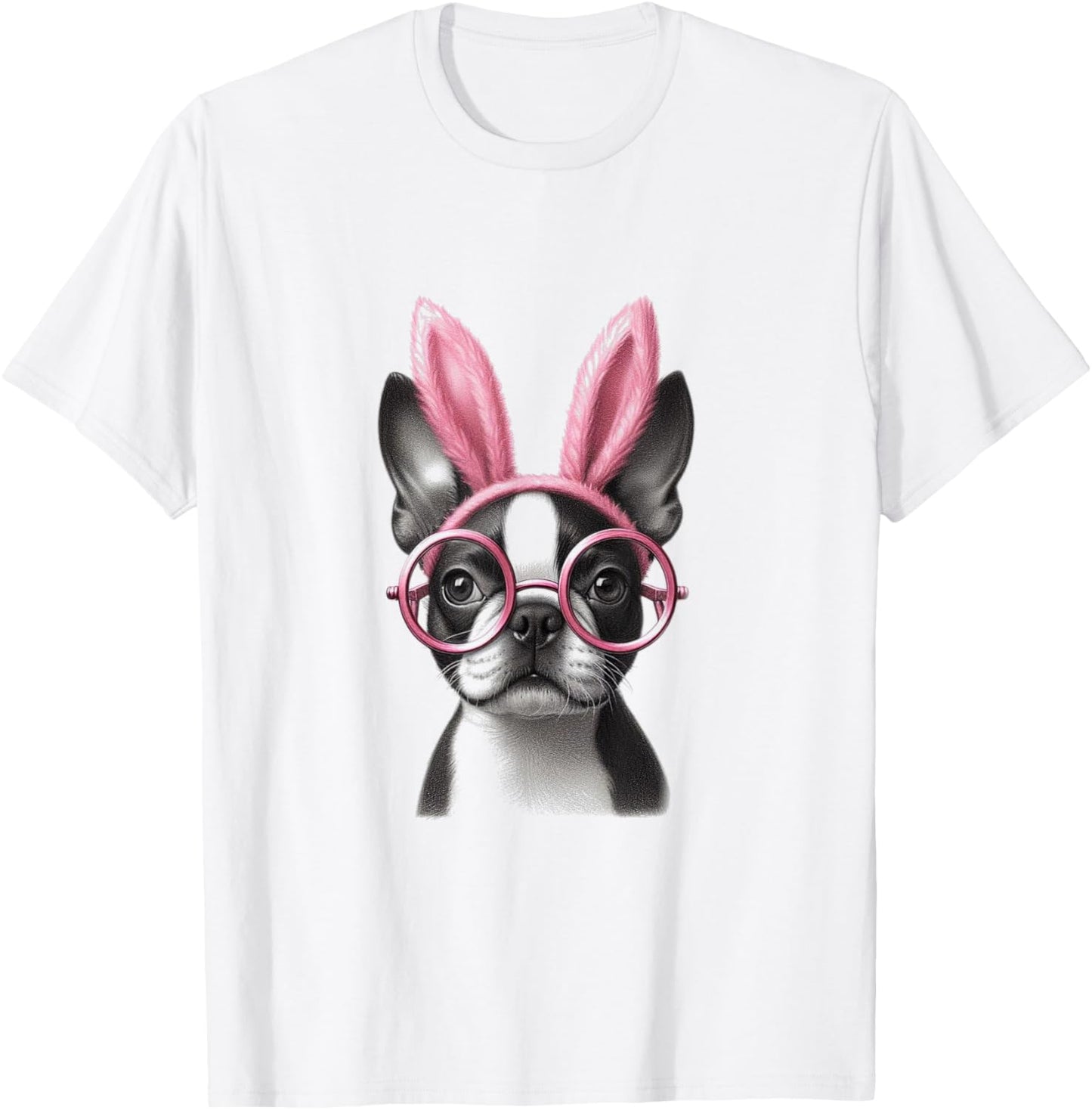 Easter Boston Terrier Rabbit Bunny Ears Women Men Kids T-Shirt