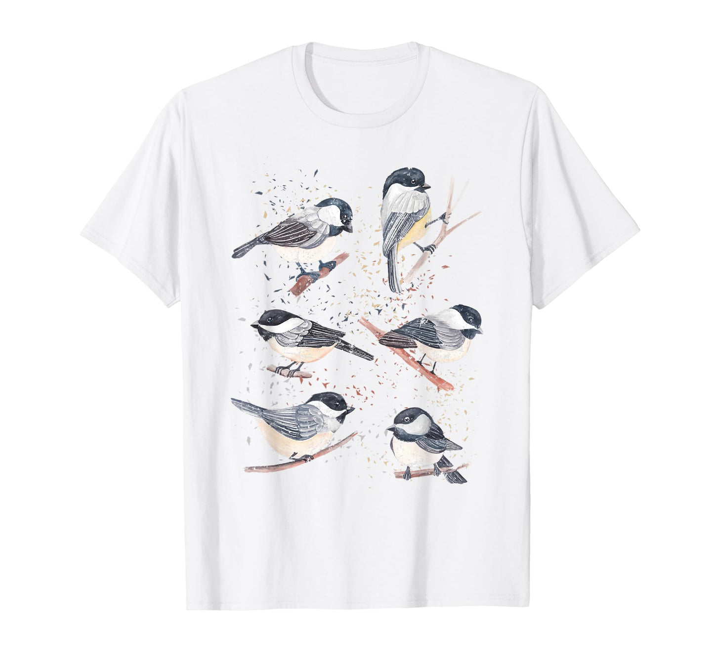 Bird Watching Birding Animal Nature Vintage Chickadee T-Shirt