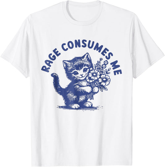 Cat Rage Consumes Me Cat T-Shirt