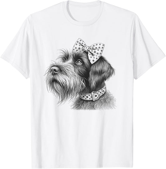 Wirehaired Pointing Griffon Mom Dog Art For Women And Girls T-Shirt