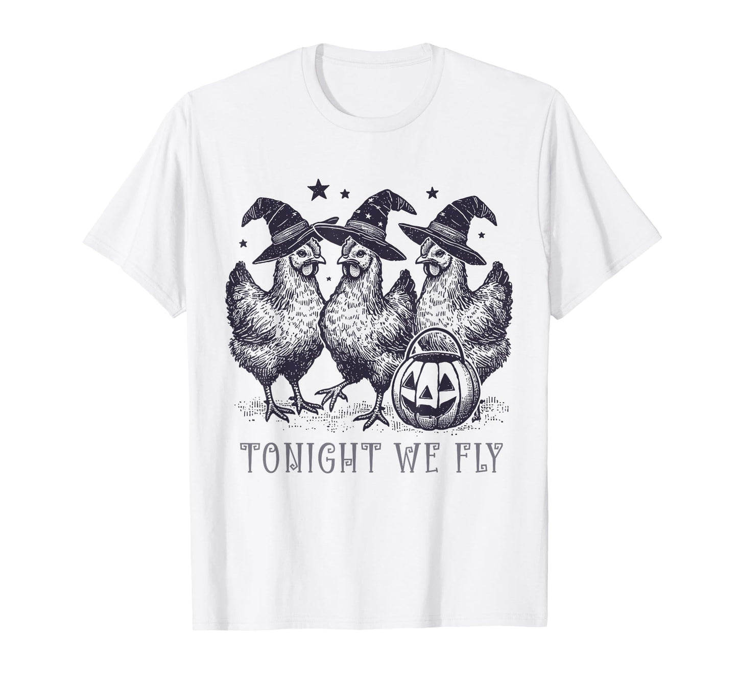 Tonight We Fly Funny Chicken Halloween Costume Spooky Season T-Shirt