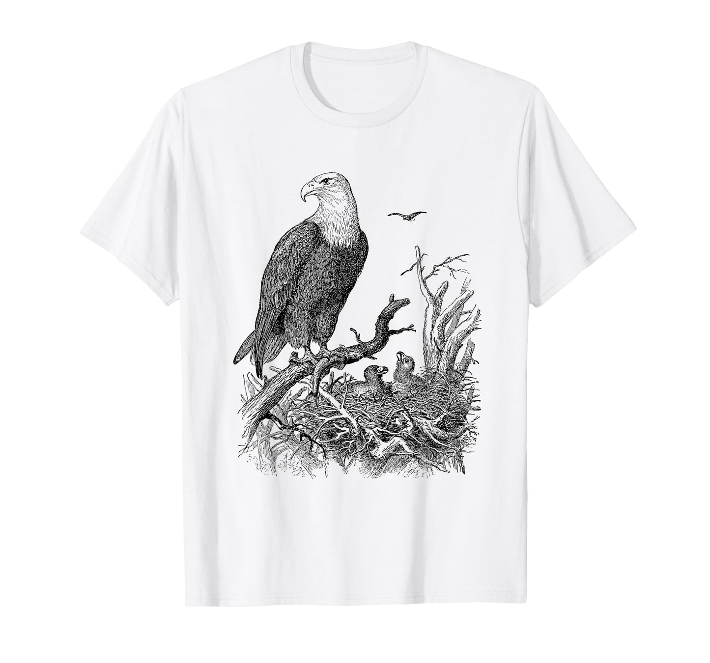 Bald Eagle Shirt Mother Eagle with Her Eaglets T-Shirt