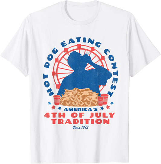 4th of July Tradition Hot Dog Eating Contest Funny Hot Dog T-Shirt