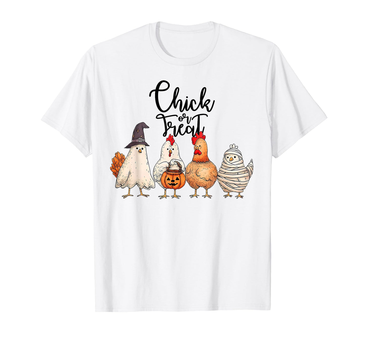 Chick Or Treat Spooky Chicken Halloween Funny Trick Or Treat T-Shirt