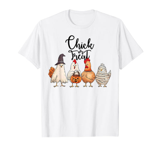 Chick Or Treat Spooky Chicken Halloween Funny Trick Or Treat T-Shirt