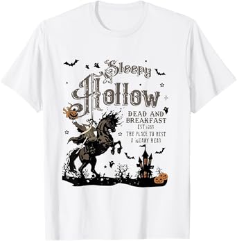 Sleepy Hollow Skeleton Riders, Headless Horseman Halloween T-Shirt