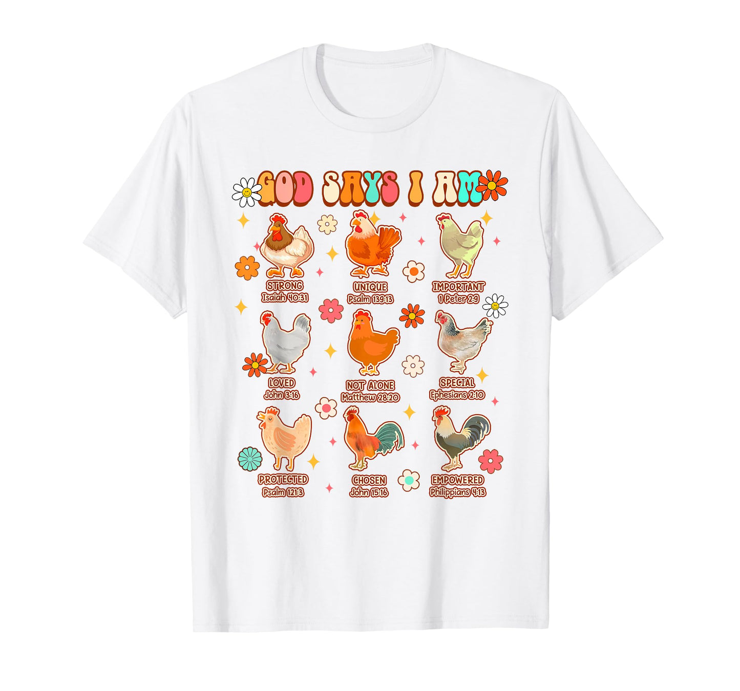 Christian Jesus Farm Life Farmer Chicken Lover God Says I'm T-Shirt