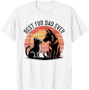 Best Fur Dad Ever Retro Pet T-Shirt