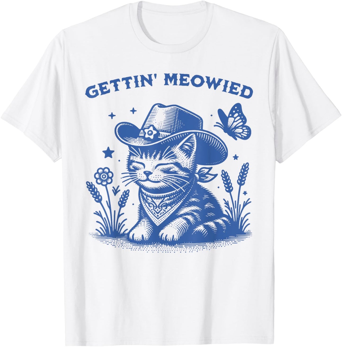 Meowdy Cat Bachelorette Party Cowgirl Cowboy Bridal Squad T-Shirt