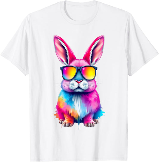 Bunny Face With Sunglasses Easter Day for Boys Men Kids T-Shirt