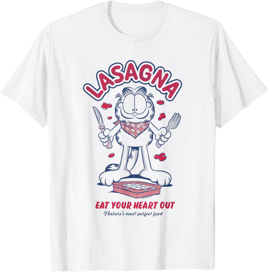 Garfield Lasagna Eat Your Heart Out Most Perfect Food Retro T-Shirt