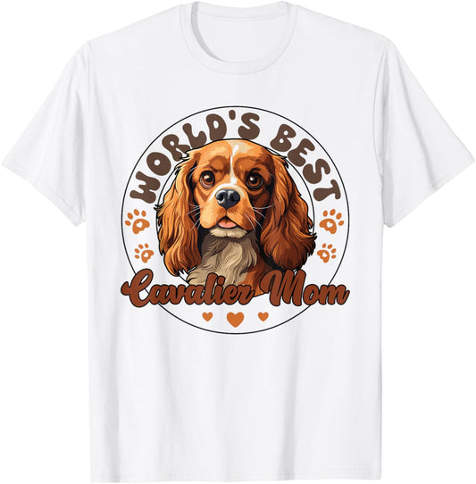 Cavalier King Charles Spaniel Dog World's Best Cavalier Mom T-Shirt
