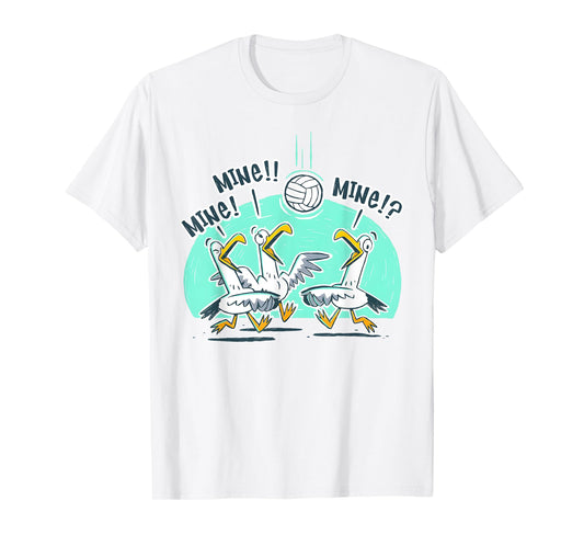 Funny Bird Playing Volleyball T-Shirt