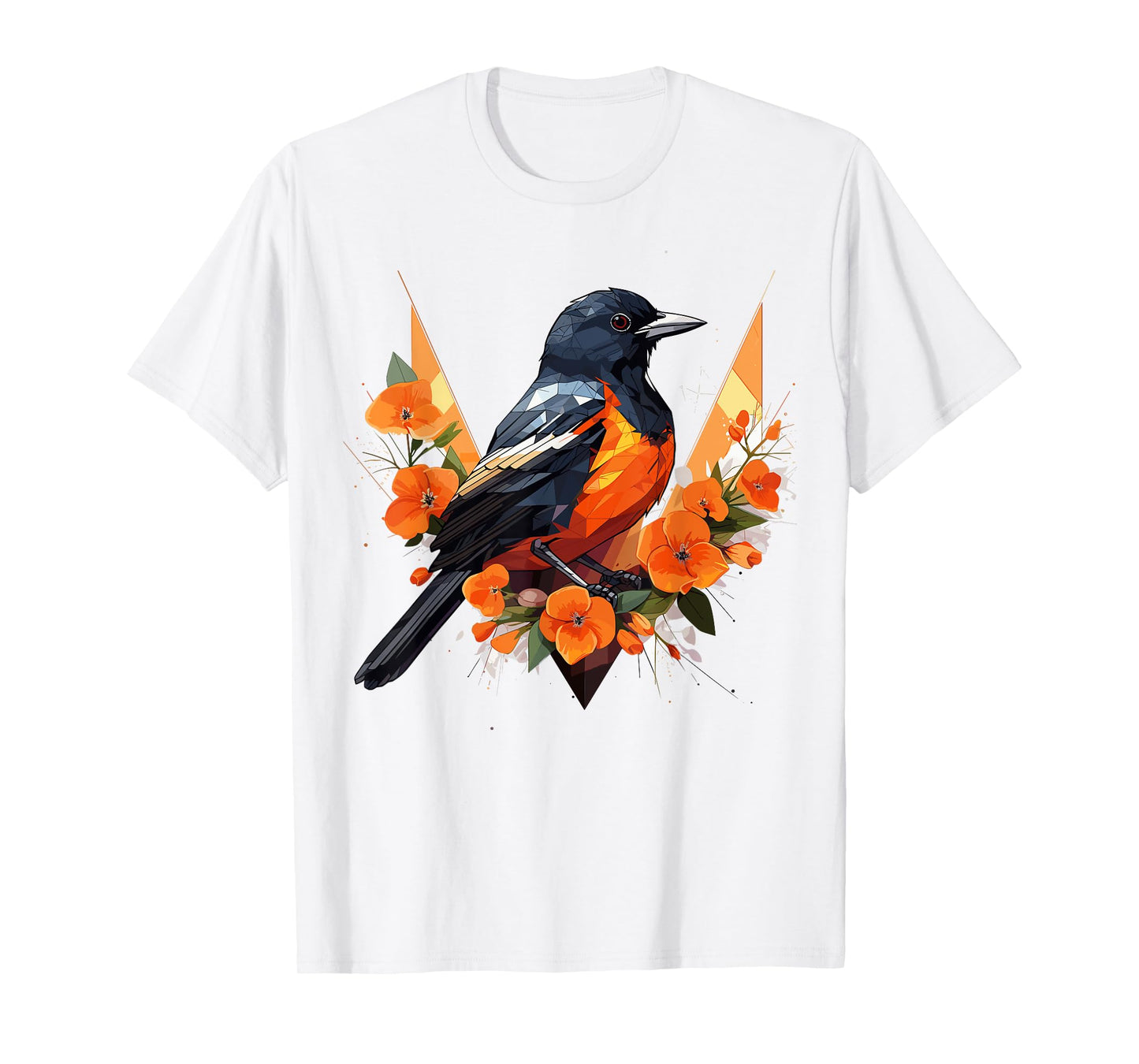Oriole Geometric Patten Art,Cute Oriole Lover T-Shirt
