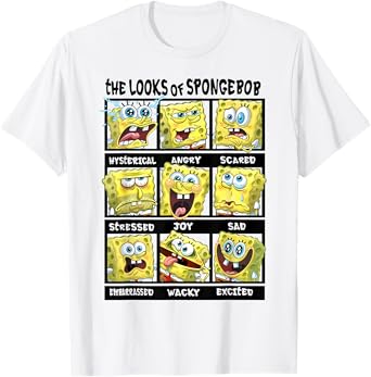 Spongebob SquarePants Multiple Looks & Emotions T-Shirt T-Shirt