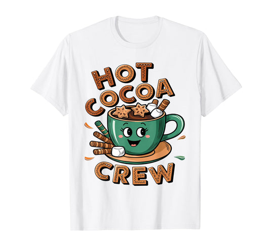 Hot Cocoa Crew Cozy Winter Holiday Team Xmas Matching T-Shirt