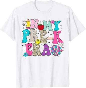 In My Pre-K Era Back To School Retro Groovy Preschool T-Shirt